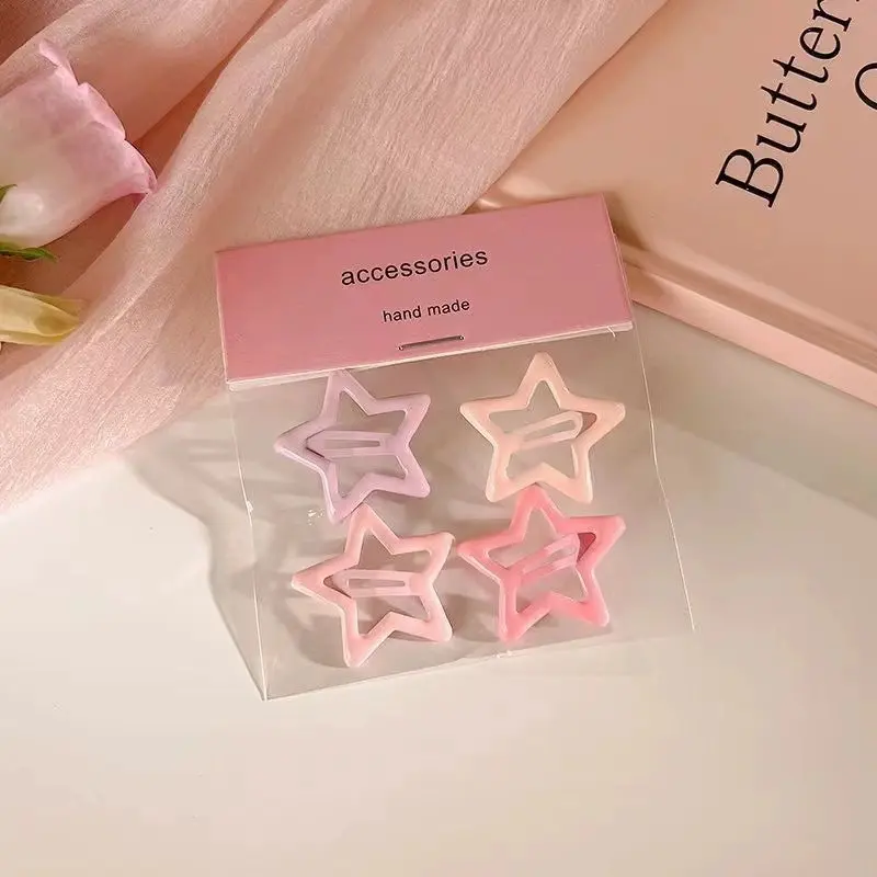 4Pcs/pack Kids Baby Hair Clips Cute Toddler Girl Hair Accessories Children Girl Hairpins
