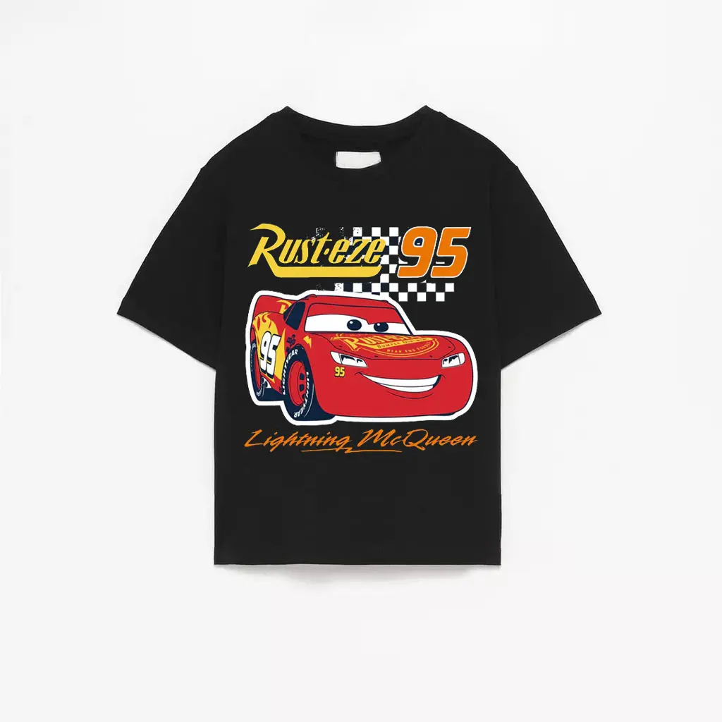 Baby Boy Cartoon Tshirts Casual Kids Sports Tops Tees Summer Boys Clothing Trendy Outdoor Wear Babies Printing T-shirt