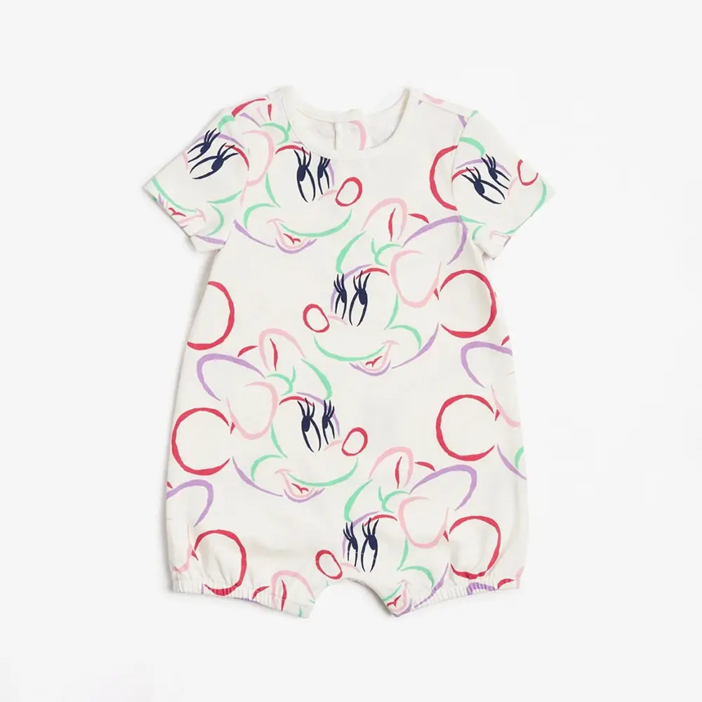 2Pcs/Pack Cute Summer Baby Jumpsuits Fashion Mickey Minnie Mouse Print Infant Rompers Newborn Boys Girls Clothes