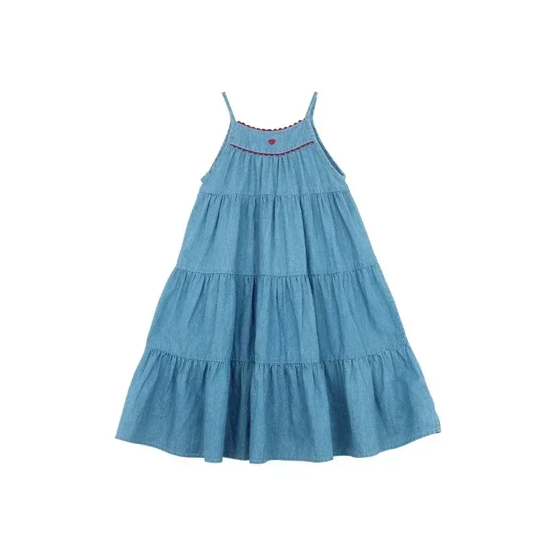 Summer Toddler Girl Denim Dress Fashion Girls Dresses Baby Girl Holiday Dress