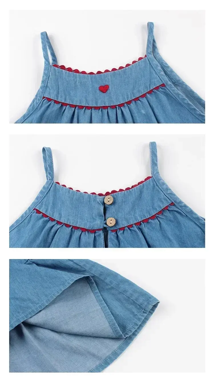 Summer Toddler Girl Denim Dress Fashion Girls Dresses Baby Girl Holiday Dress