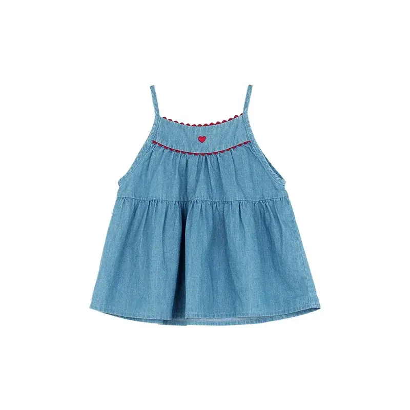 Summer Toddler Girl Denim Dress Fashion Girls Dresses Baby Girl Holiday Dress