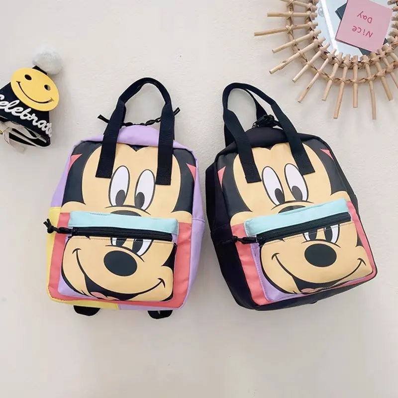 Mickey Kids Backpack Boys Girls Large Capacity School Bags Kindergarten Backpacks