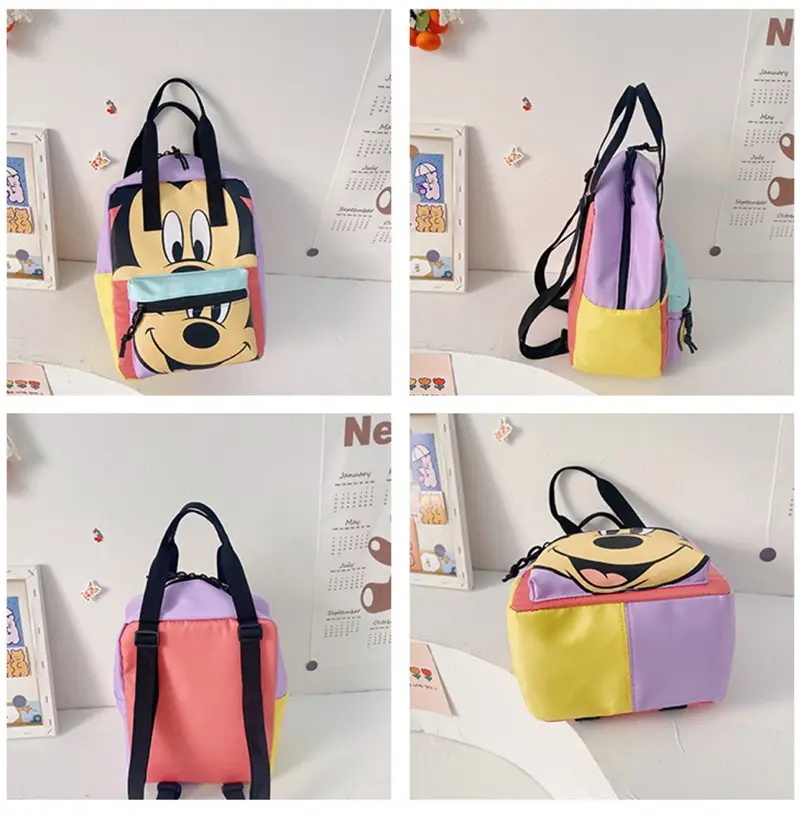 Mickey Kids Backpack Boys Girls Large Capacity School Bags Kindergarten Backpacks