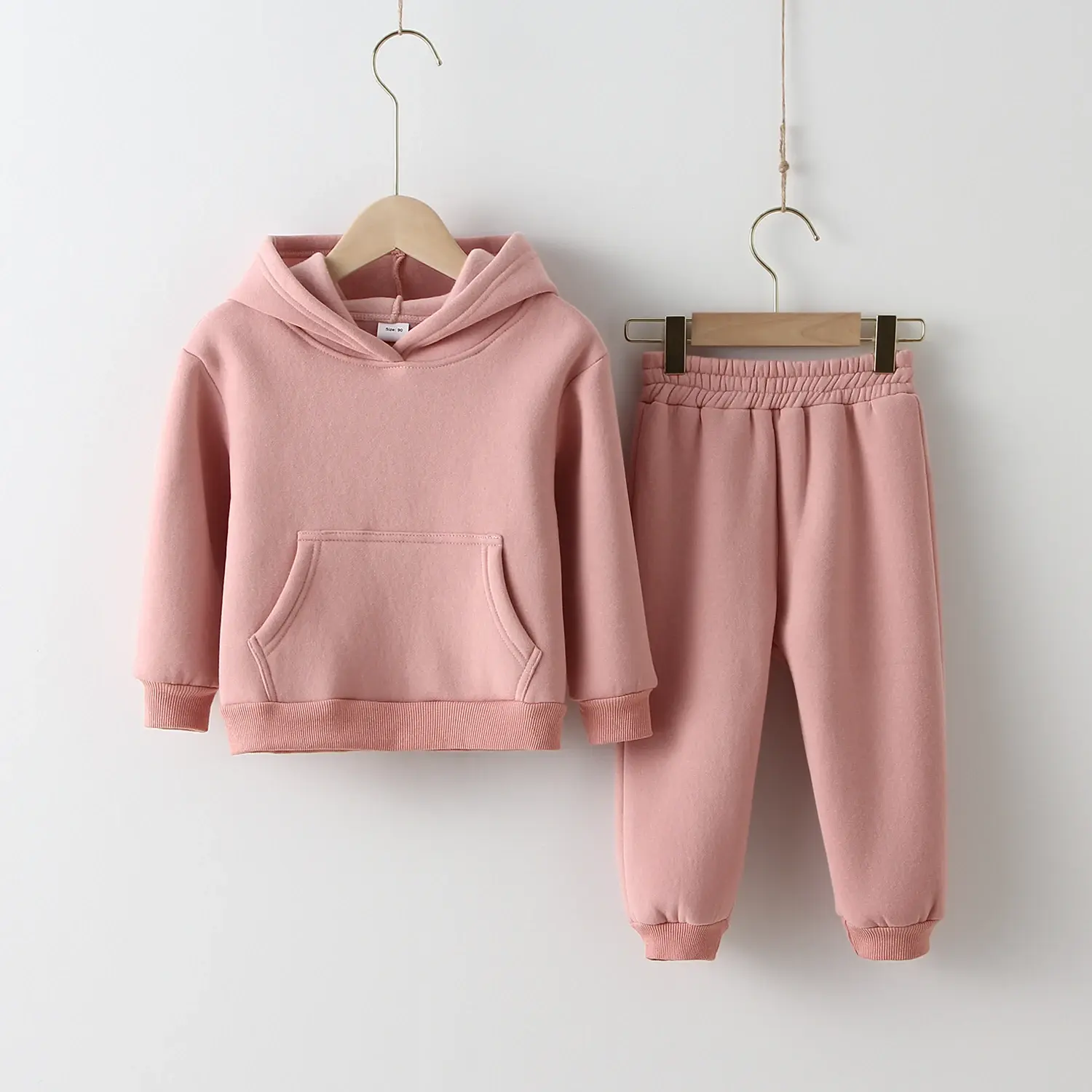 Spring Autumn Kids Clothes Fleece Children Warm Tracksuit Clothing Toddler Hooded Sportsuit Children Outfits