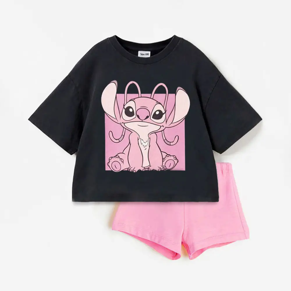 2PCS Summer Minnie Baby Girls Clothes Sets Infant Top T-shirts + Shorts Toddler Kids Outfits For 1-6T Baby Sets
