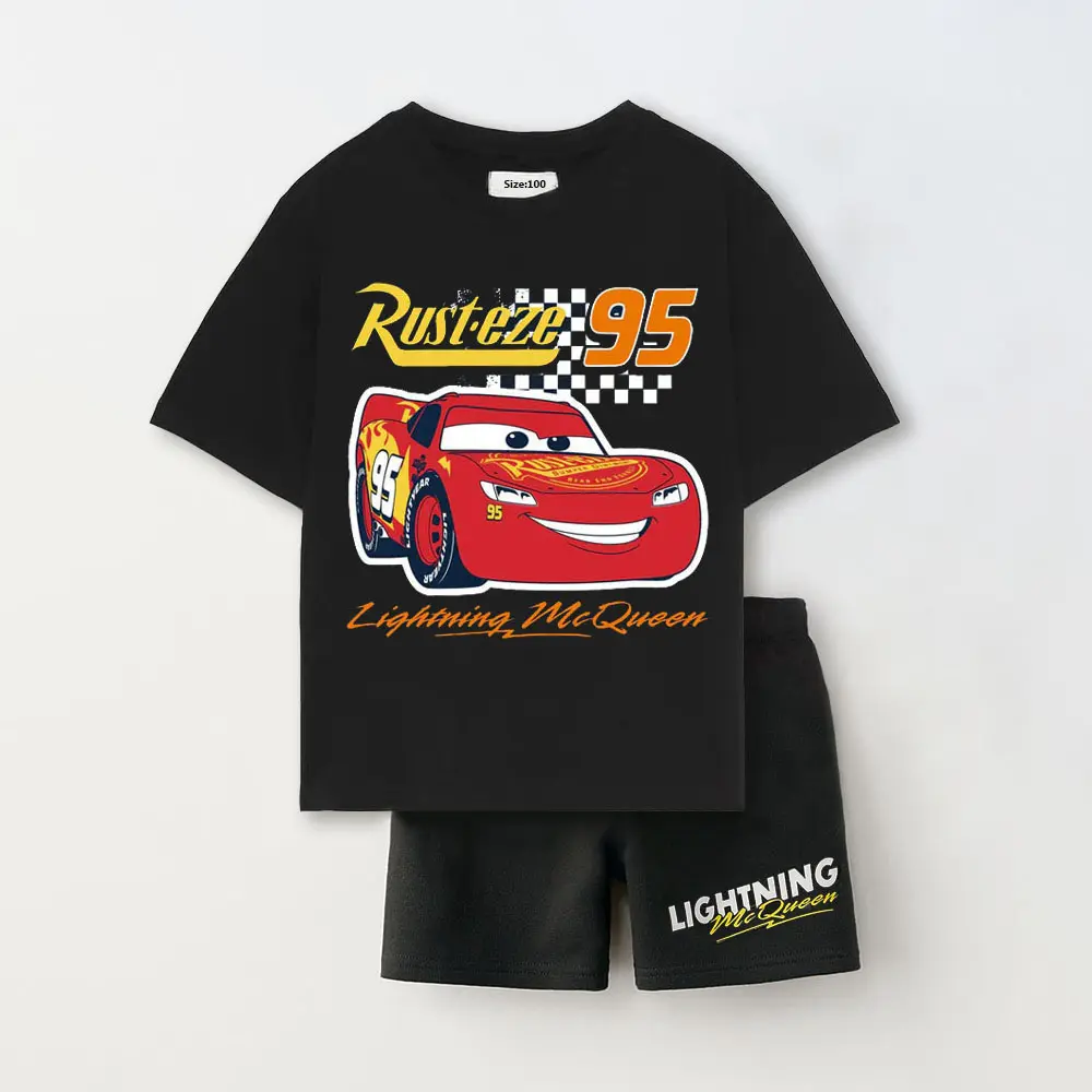 2Pcs  Summer Child Csotume Mickey Stitch TShirt+Shorts Set Casual Sports Clothes Trendy Short Sleeve Outfits Outer Wear For Kids