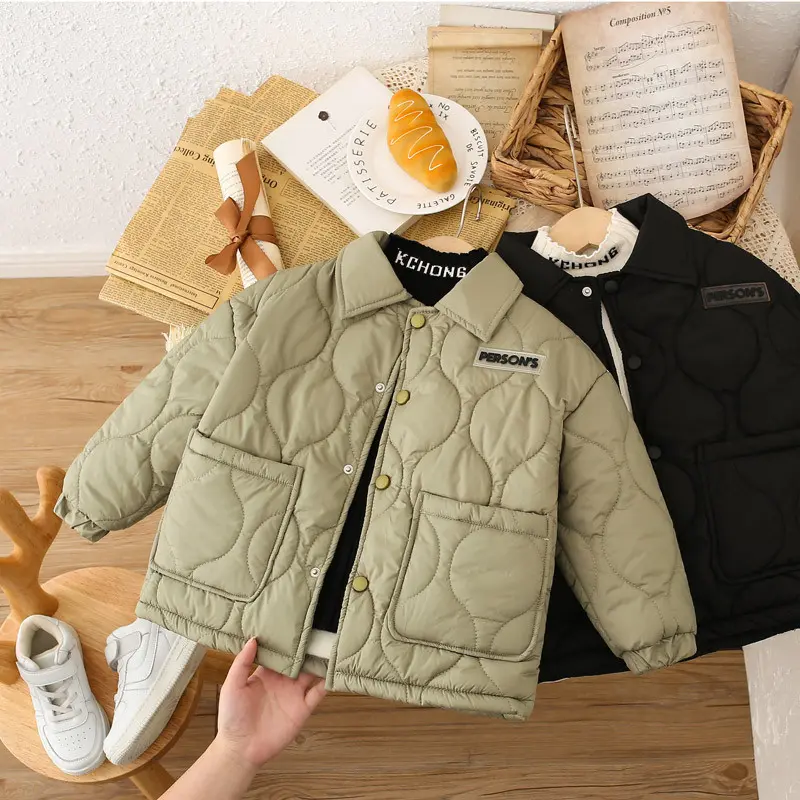 Boys Padded Coats Winter Cotton Jackets Children's Warm Clothing Autumn New Loose Casual Outwear Girls Short Cardigan 3-10 Years