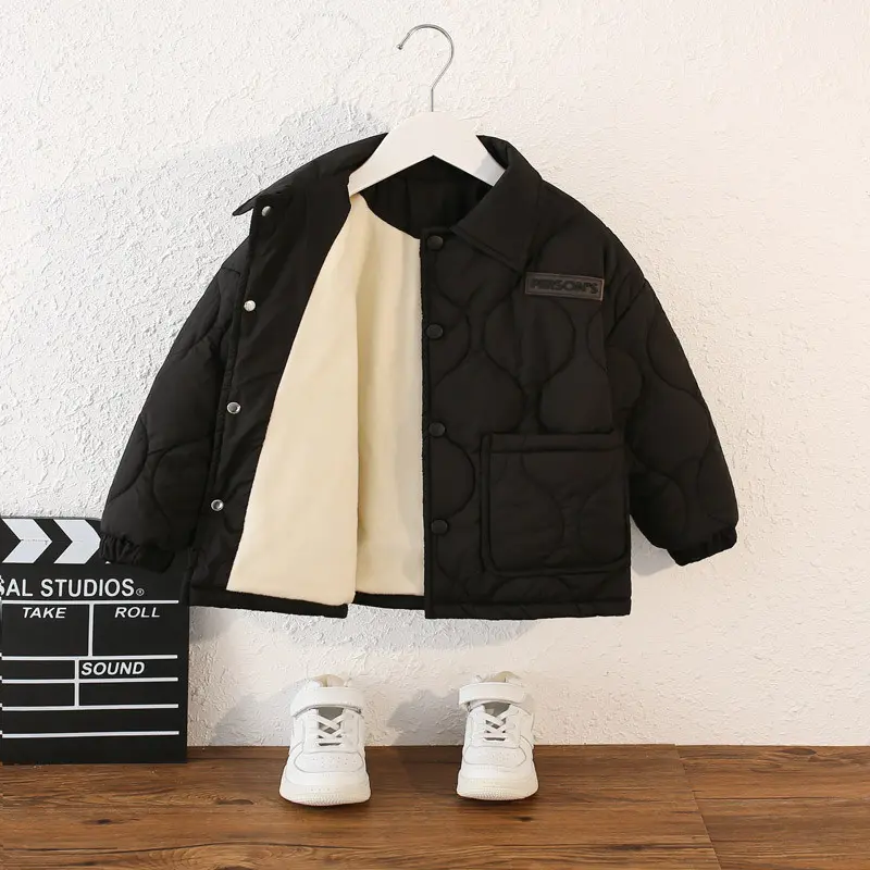 Boys Padded Coats Winter Cotton Jackets Children's Warm Clothing Autumn New Loose Casual Outwear Girls Short Cardigan 3-10 Years