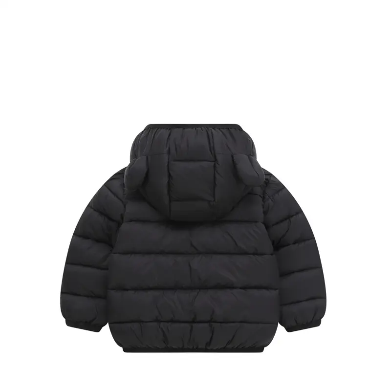 2024 Kid's Solid Color Jacket Boys Hooded Zipper Down Cotton Coat Autumn Winter New Girls Thickened Casual Cute Outerwear 2-6Y