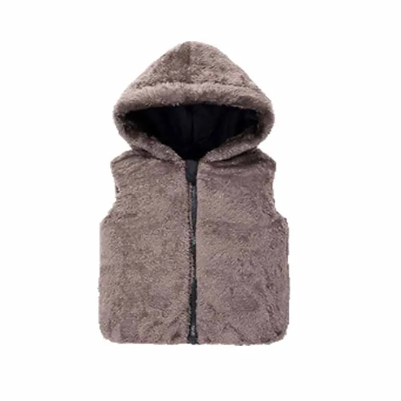 Boys Down Cotton Coat Hooded Vest Girls Padded Warm Cute Undershirt Autumn Winter Children's Fashion Casual Comfortable Jacket