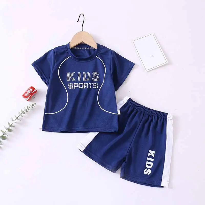 Boys Basketball Clothes Sets Summer Sports Ball Suit Girls  Short Sleeve T-shirt Shorts 2 Pieces Children's Football Outfit