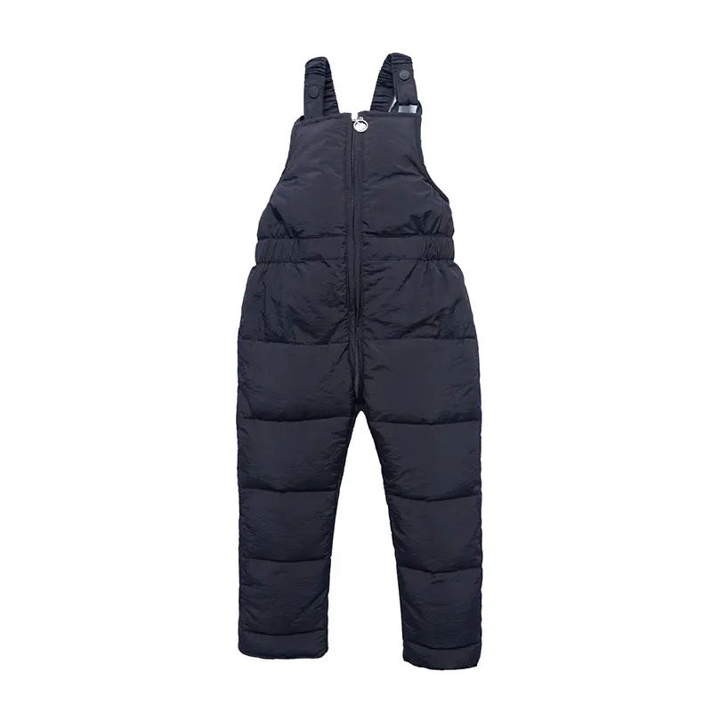 Winter Girls Warm Overalls Boys Thick Down Pants Children Cotton Filling Trousers New Toddler Baby Ski Jumpsuit 1-5 Years