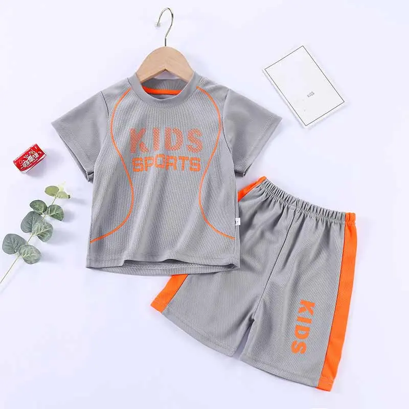Boys Basketball Clothes Sets Summer Sports Ball Suit Girls  Short Sleeve T-shirt Shorts 2 Pieces Children's Football Outfit