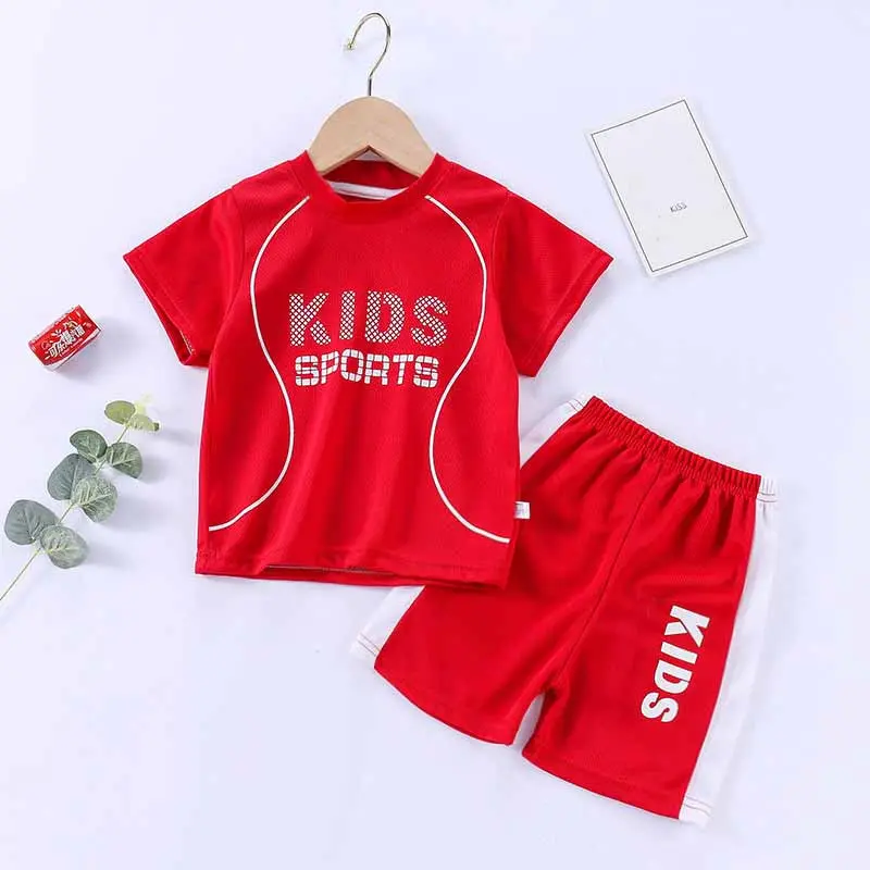 Boys Basketball Clothes Sets Summer Sports Ball Suit Girls  Short Sleeve T-shirt Shorts 2 Pieces Children's Football Outfit