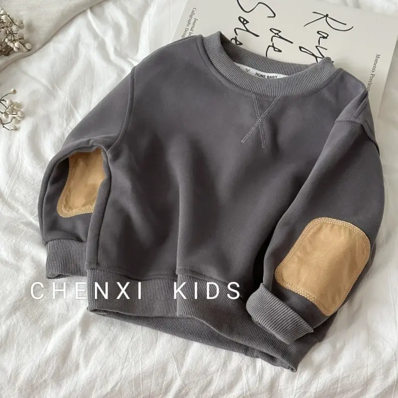 Boys Sweatshirt Girls Warm Jumper Autumn Loose Sportswear New Spring Casual Pullovers Children's Clothes Kids Coat 2-8 Years Old