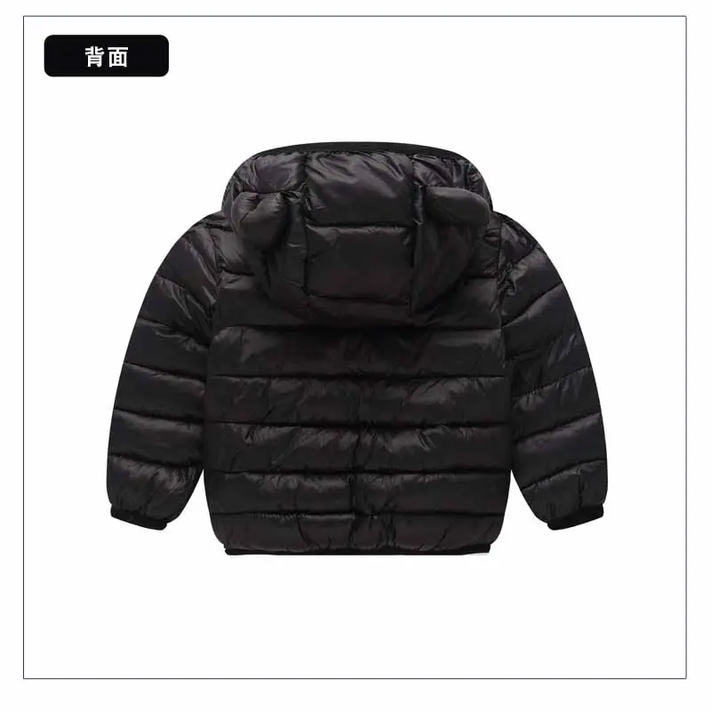 Winter Baby Girls Down Coat Boys Cartoon Jacket Kids Warm Hooded Outerwear New Autumn Light Cotton Clothes Children's Casual Top