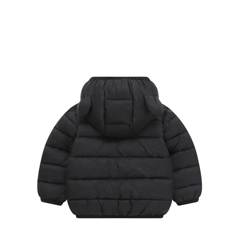 New Boys Solid Color Jacket Kid's Hooded Zipper Down Cotton Coat Autumn Winter New Girls Thickened Casual Cute Outerwear 2-6Y