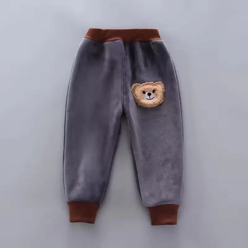 Baby Boys Girls Clothing Sets Winter Thick Warm Suit Autumn Cotton Hooded Sweater Pant 3Pcs Kid Cartoon Cute Bear Outfits 12M-4Y