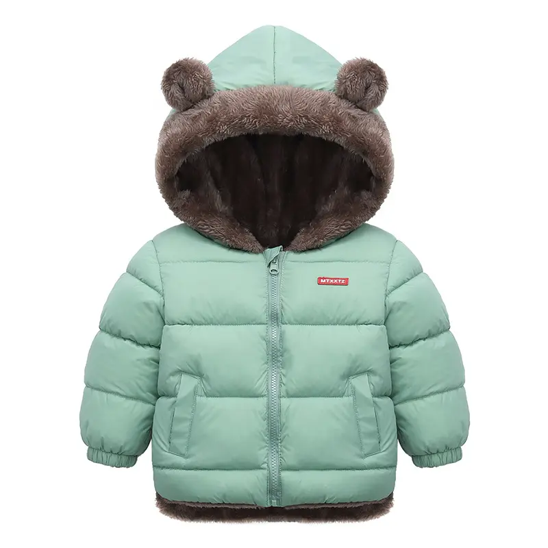 Boys Thickened Coat Girls Padded Jacket Winter Warm Hooded Outwears Autumn Children Casual  Cotton Clothes New Fashion Overcoat