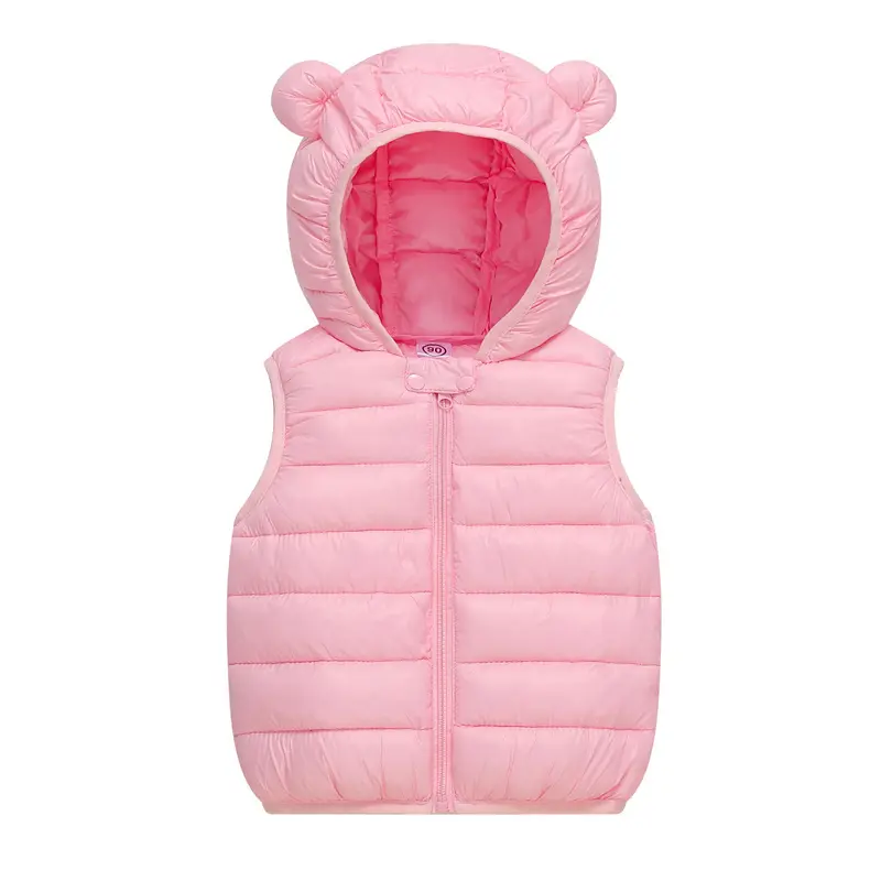 Children's Down Waistcoat Boys Hooded Warm Vest Girls Zipper Coat Baby Casual Outerwear Autumn Winter New Clothes 12M-6 Years