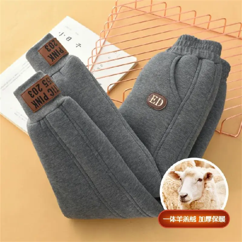 Girls Thicken Pants Boys Plus Velvet Trousers Kids Warm High Quality  Cotton Sweatpants Teens Autumn Winter Casual Clothing