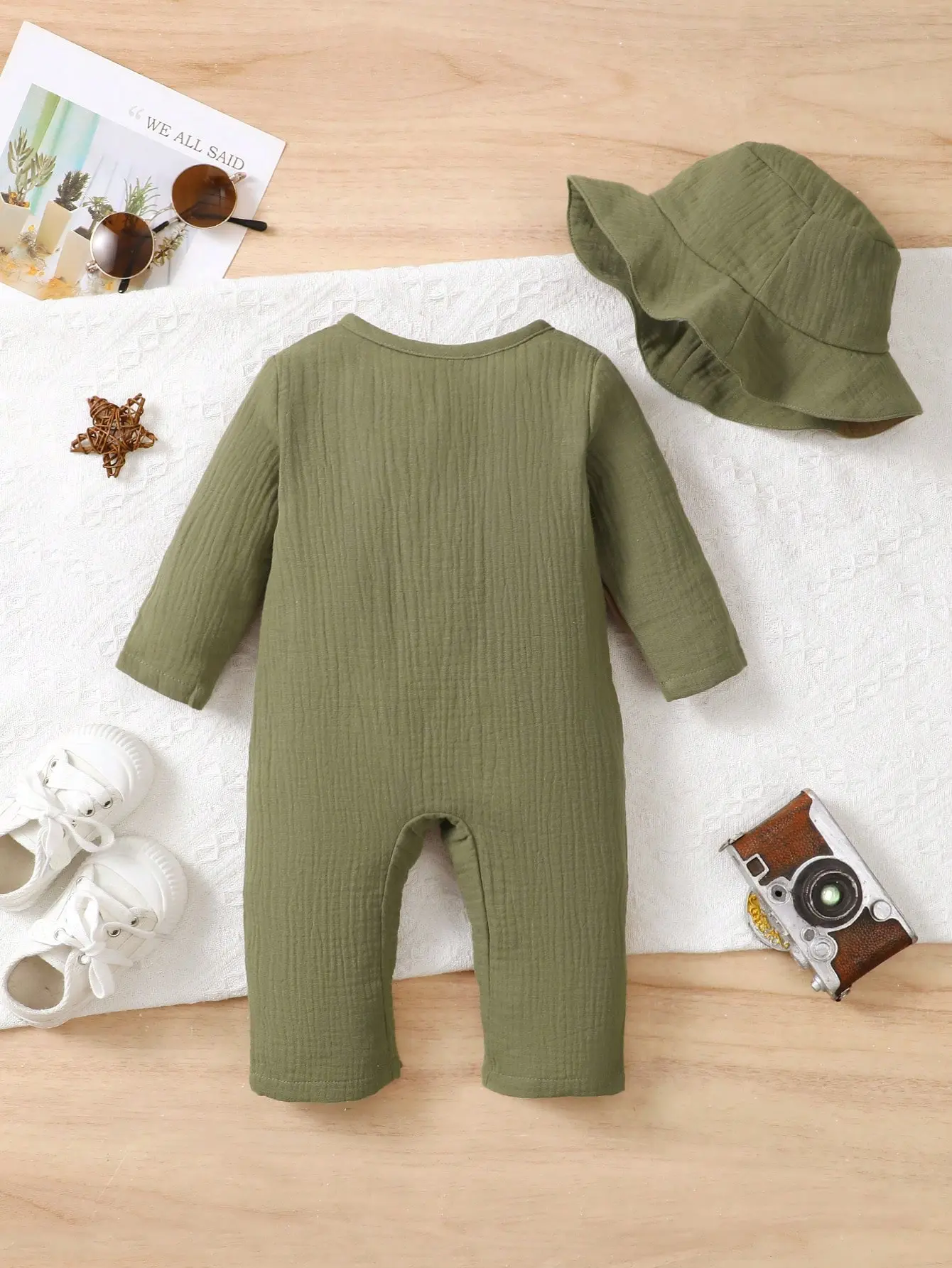 0-18 Month Newborn Baby boy Jumpsuit Round Neck Comfortable Pure Cotton Long sleeves Jumpsuit baby spring autumn crawling suit