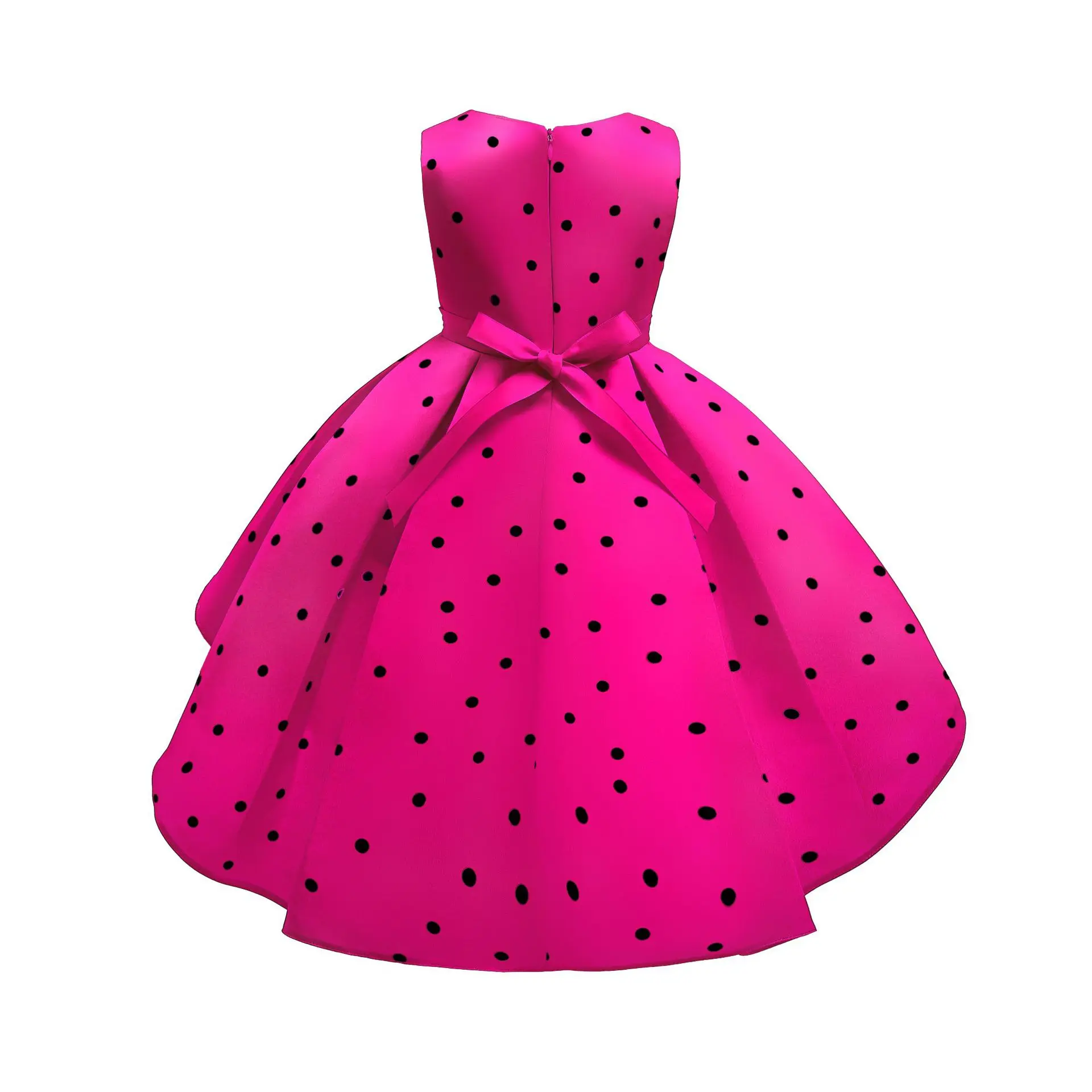 Girls' Princess Dress Round Neck Polka Dot Fashion Style Dress 2-10 Year Old Girls' Party Dress Children clothing