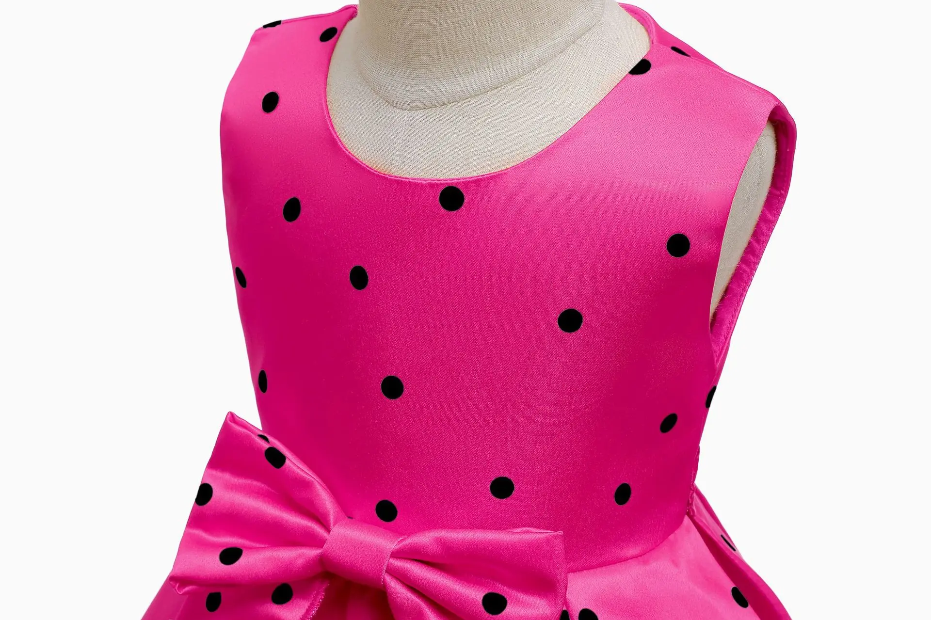 Girls' Princess Dress Round Neck Polka Dot Fashion Style Dress 2-10 Year Old Girls' Party Dress Children clothing