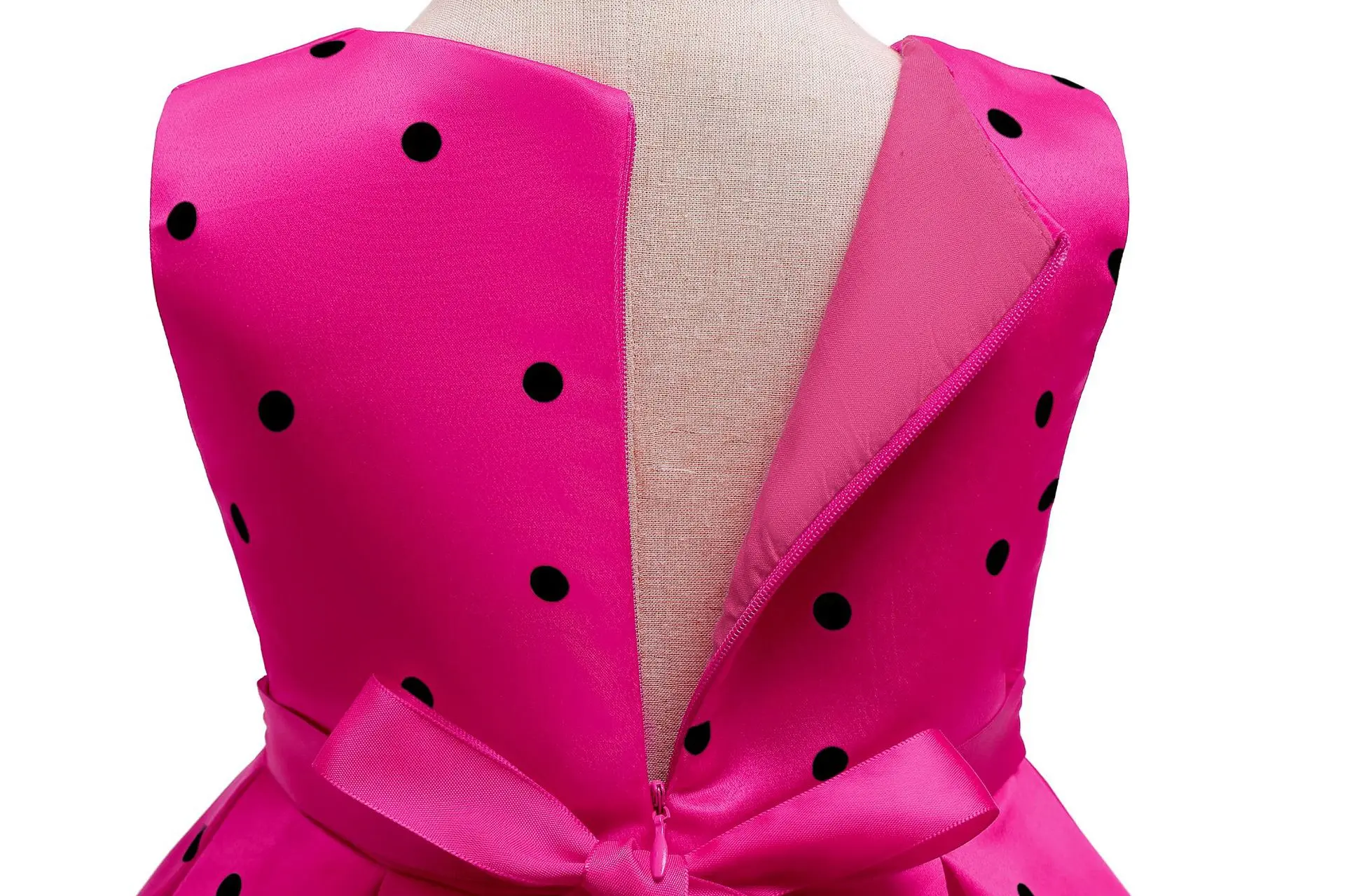 Girls' Princess Dress Round Neck Polka Dot Fashion Style Dress 2-10 Year Old Girls' Party Dress Children clothing