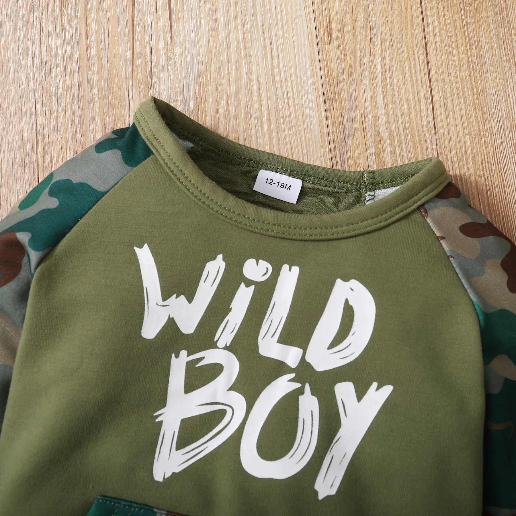 Children Boy Set Alphabet Splicing Camouflage Long Sleeve+Pants Casual 2Pcs/Set 1-4 Years old Boys' Spring  Autumn Fashion Set