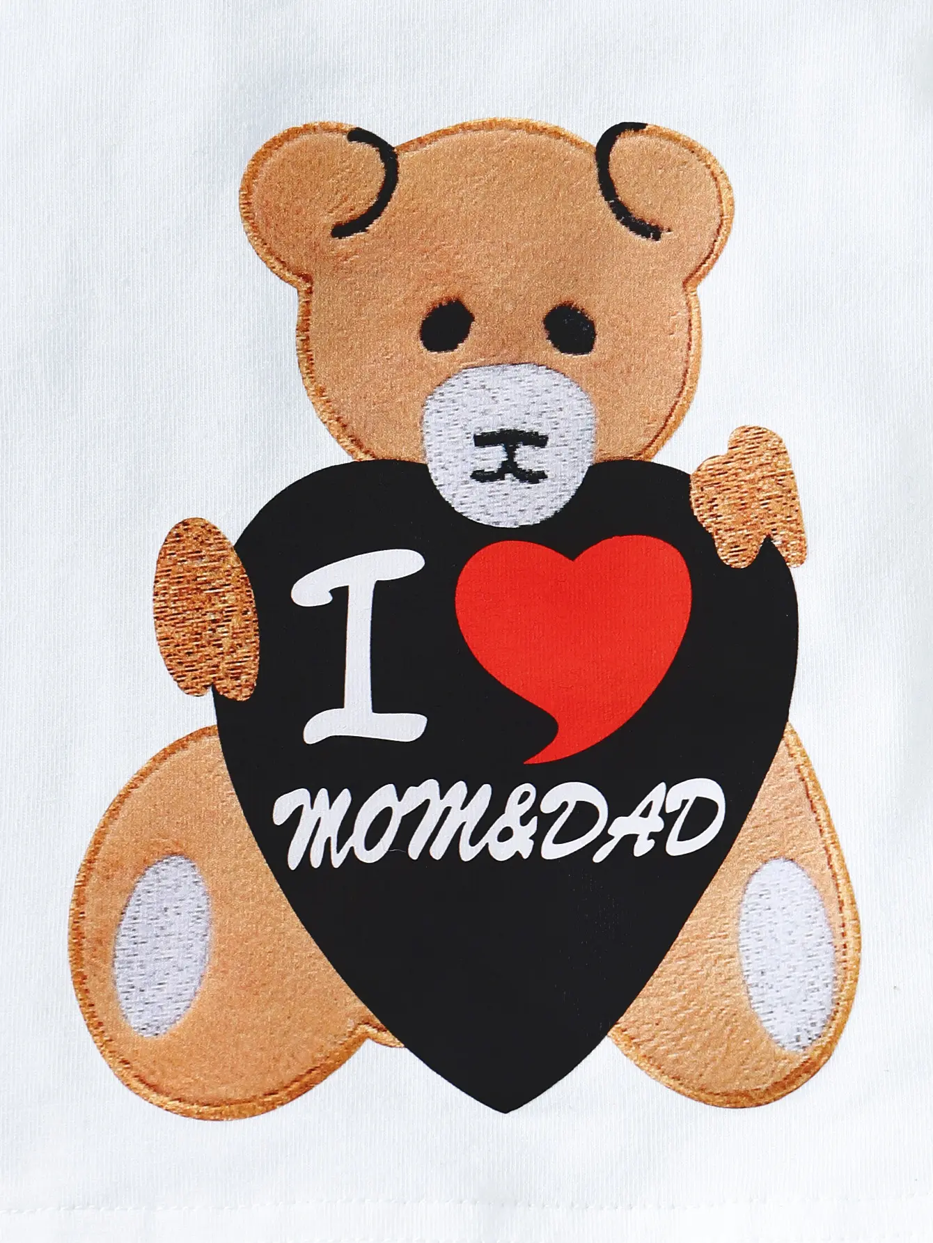 Baby Boy Cute Teddy Bear Vest+Shorts Two-Piece Set Suitable for Daily Casual Summer Set for Babies Aged 0-18 Months