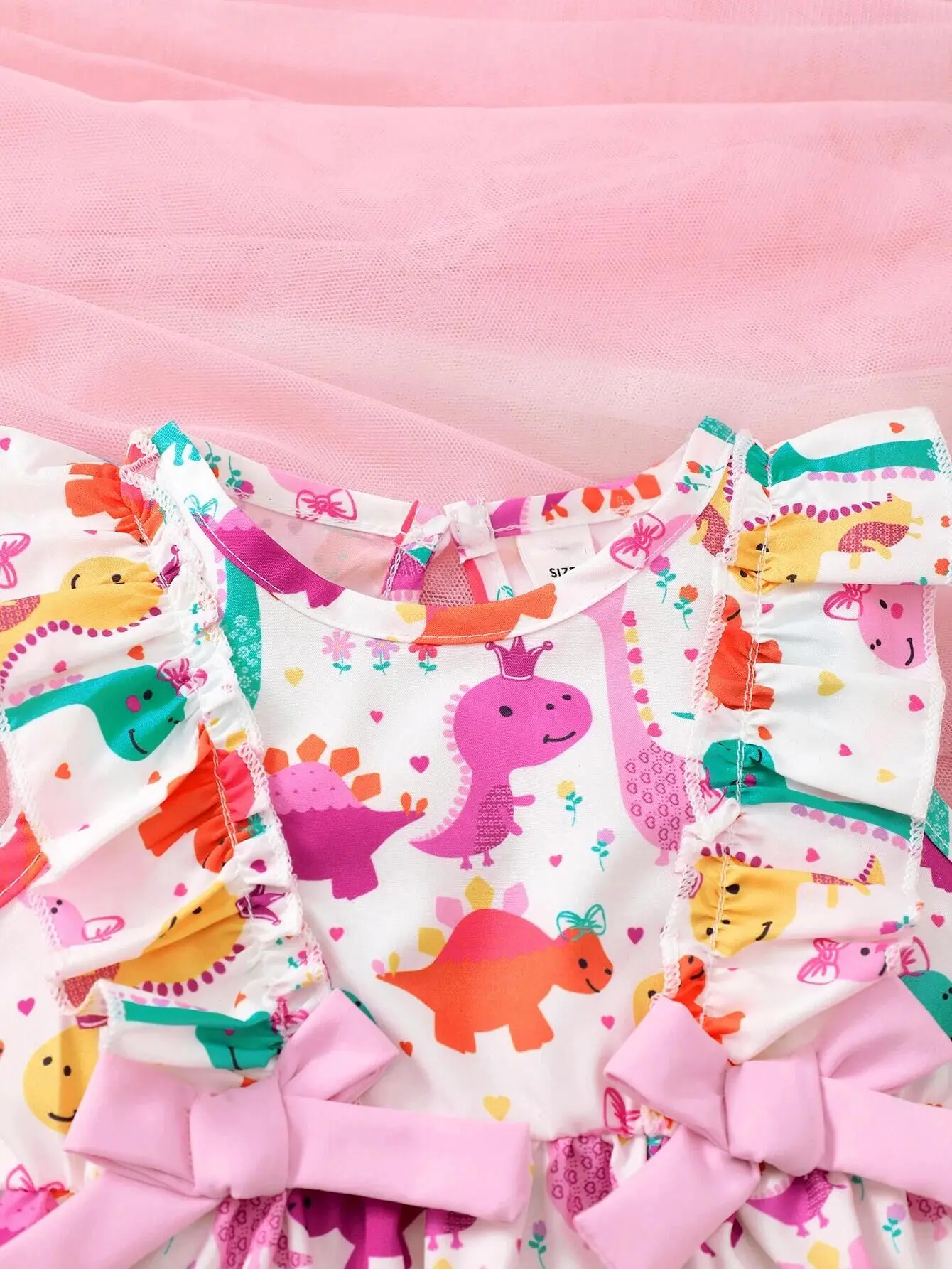 Fashion Cartoon Little Dinosaur Sleeveless Dress Suitable Baby Girl Summer Seaside Sand Cool Skirt for Toddler Girl 0-3 Years