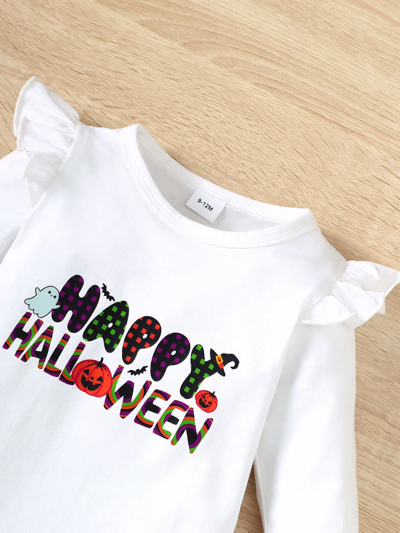 Newborn Round Neck Letter Pumpkin Printing Halloween Baby girl Bodysuit  fit 0-12 Months Baby Cotton Comfort Crawling Suit