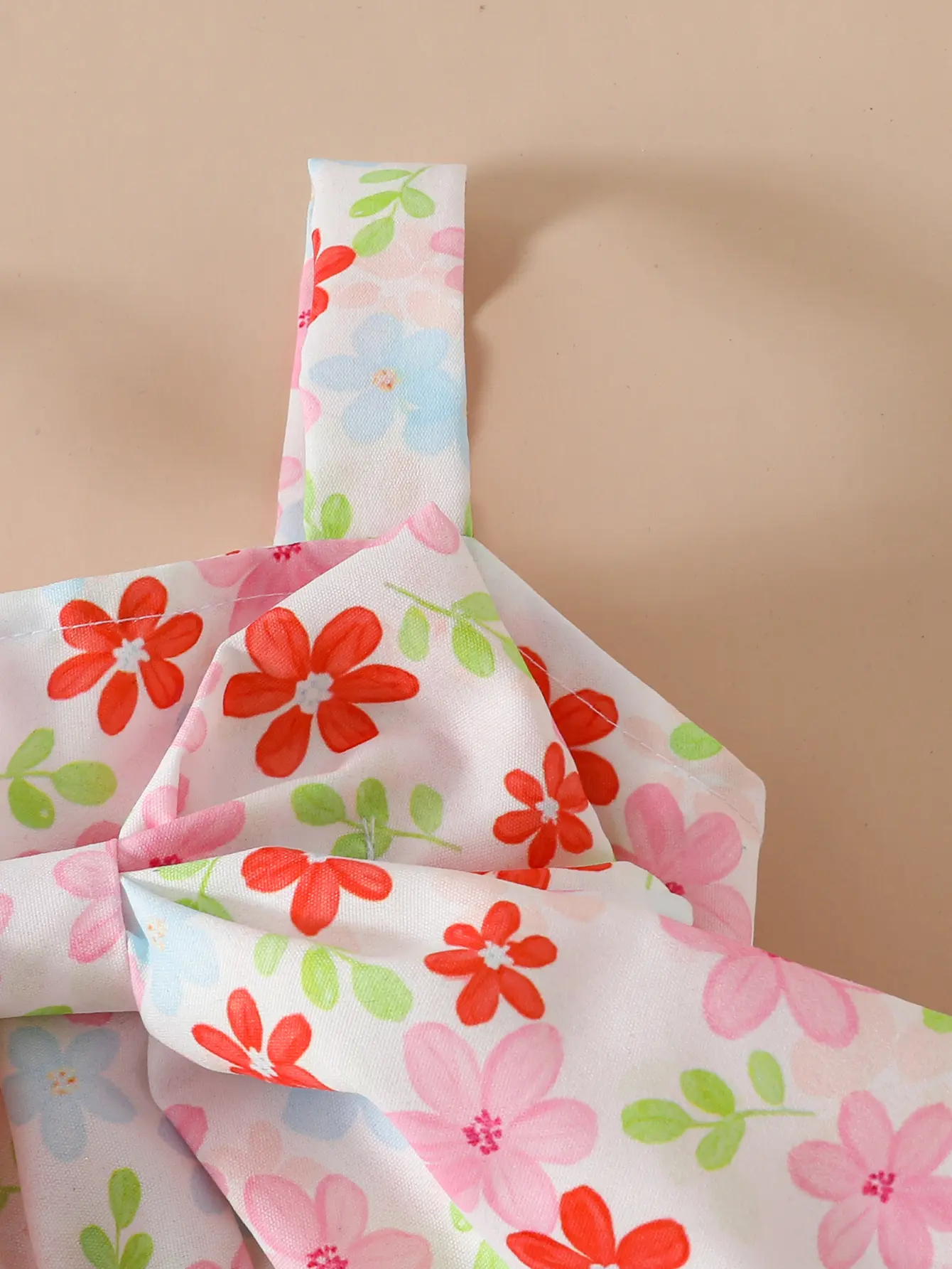 Baby girl Red floral bow Bodysuit+Headband baby clothing 0-18 months cute baby girl summer casual dress