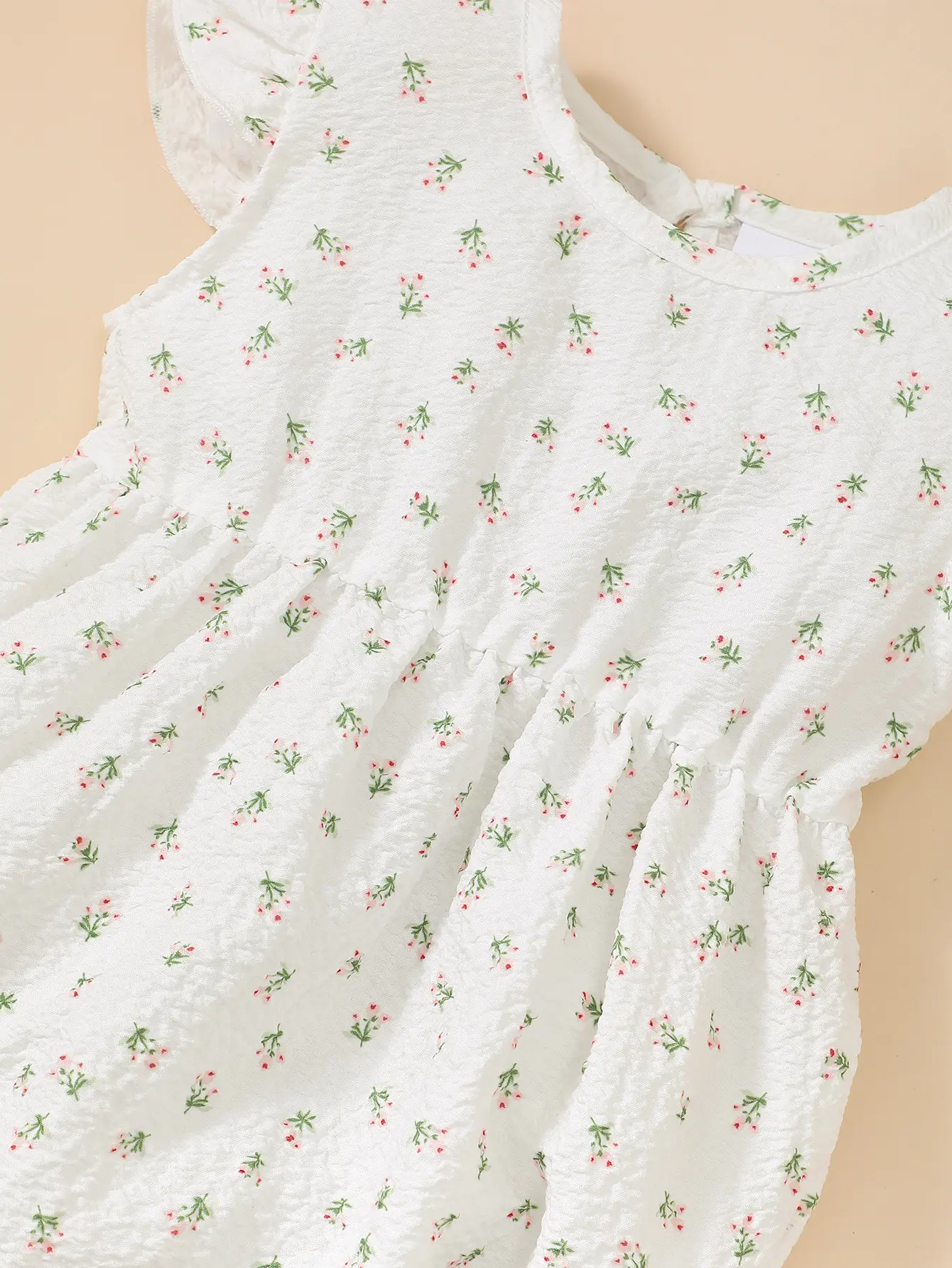0-18 Months Baby Girl Small Floral Flying sleeves Bodysuit Cute Baby Girl Summer Comfortable Casual Romper  Baby Clothing