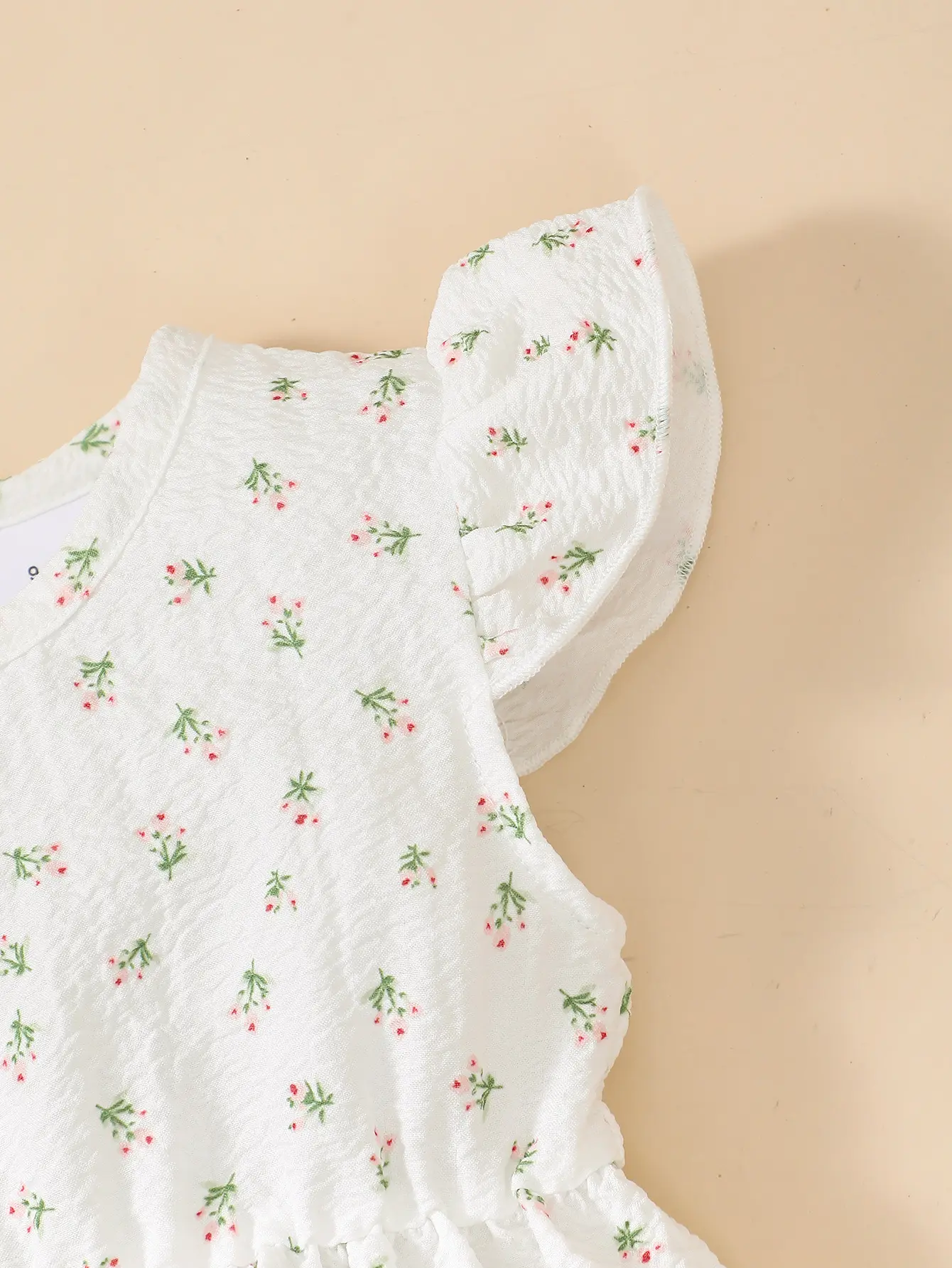 0-18 Months Baby Girl Small Floral Flying sleeves Bodysuit Cute Baby Girl Summer Comfortable Casual Romper  Baby Clothing