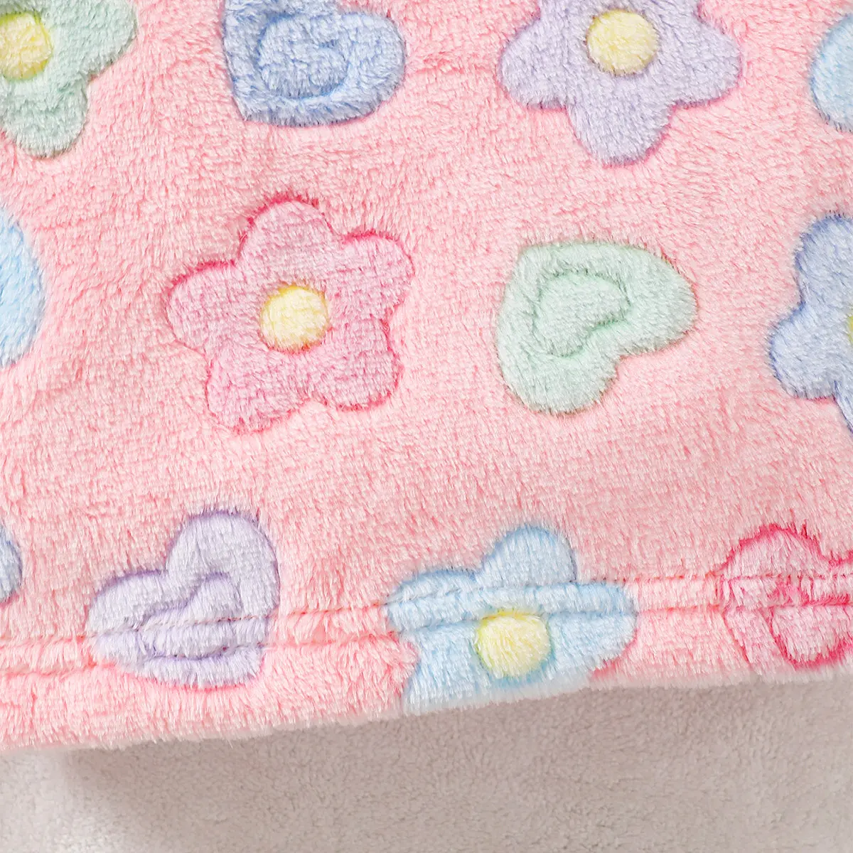 Autumn Winter Baby Girl Plush Set Colorful Flower Long Sleeve Pants Warm Set Suitable for Cute Female Babies Aged 0-24 Months