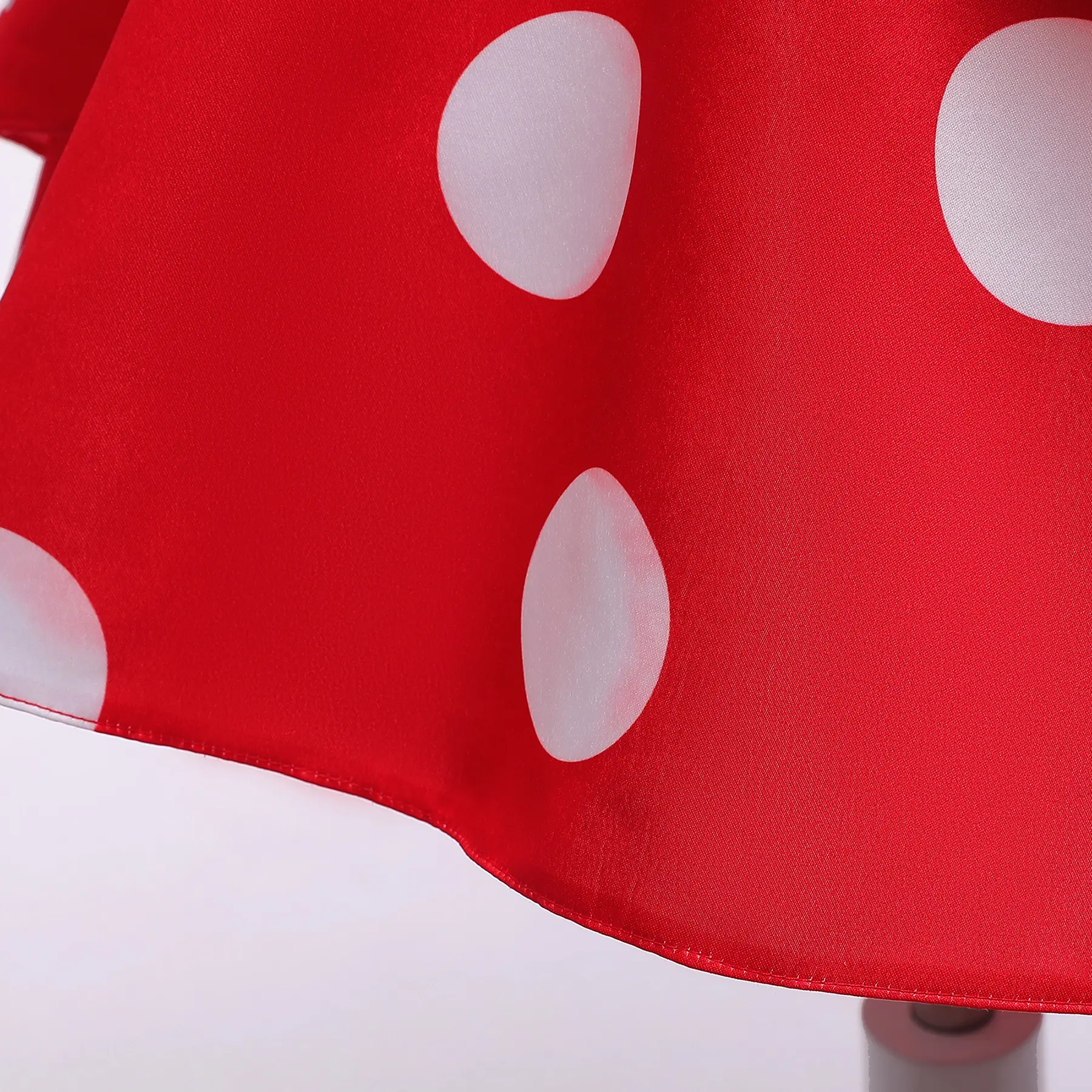 Children's and Girls' Gathering Dress, Round Neck Bow Polka Dot Fress, 2-10 Year old Girls' Birthday Party Dress