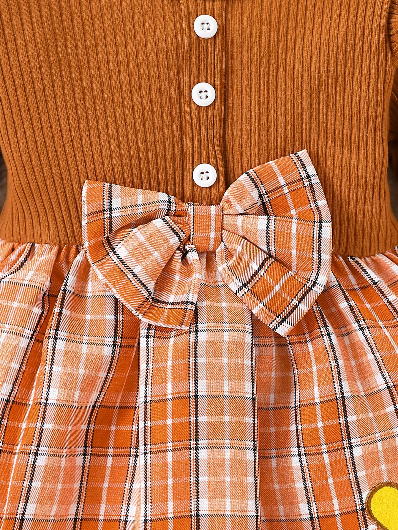 0-18 Months Newborn Baby Girl Dress Long sleeved Groove striped Checkered Bow Dress Cute Baby girl Autumn Dress Baby Clothing