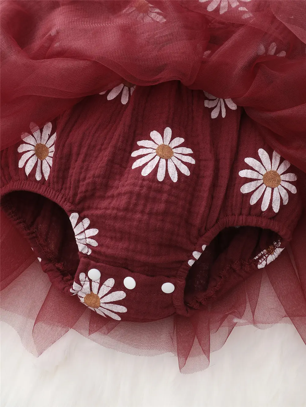Baby girl Spring Autumn Princess Dress Daisy Print Chiffon Festival Party Dress and Headband for 0-18 Months Cute Baby girls