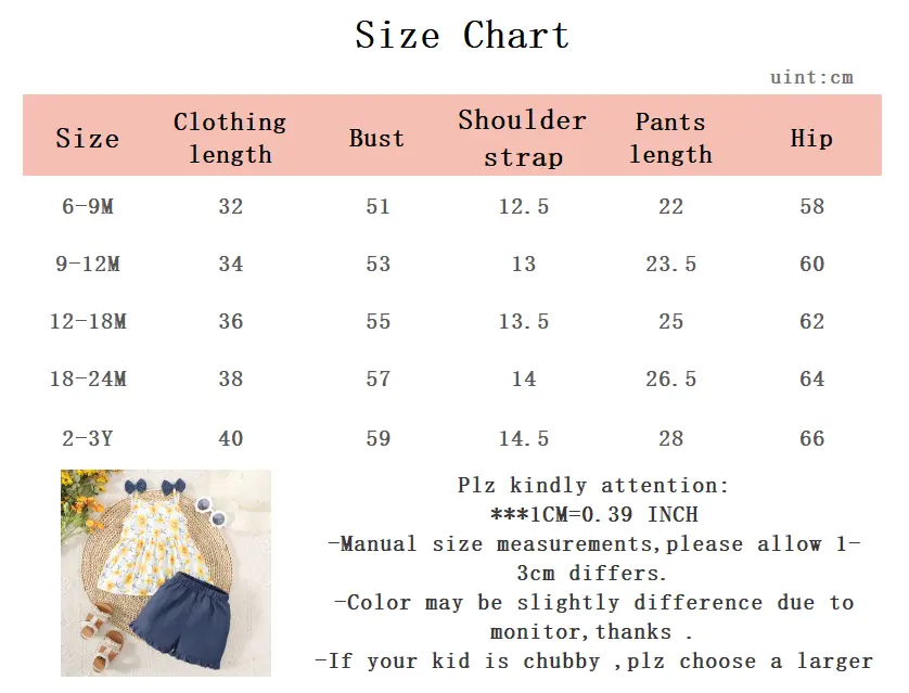 Toddler Baby girl Bow Suspender Print Top Blue Shorts 2pcs/set 0-3 Year old Baby Girl Summer Set Vacation Casual Wear