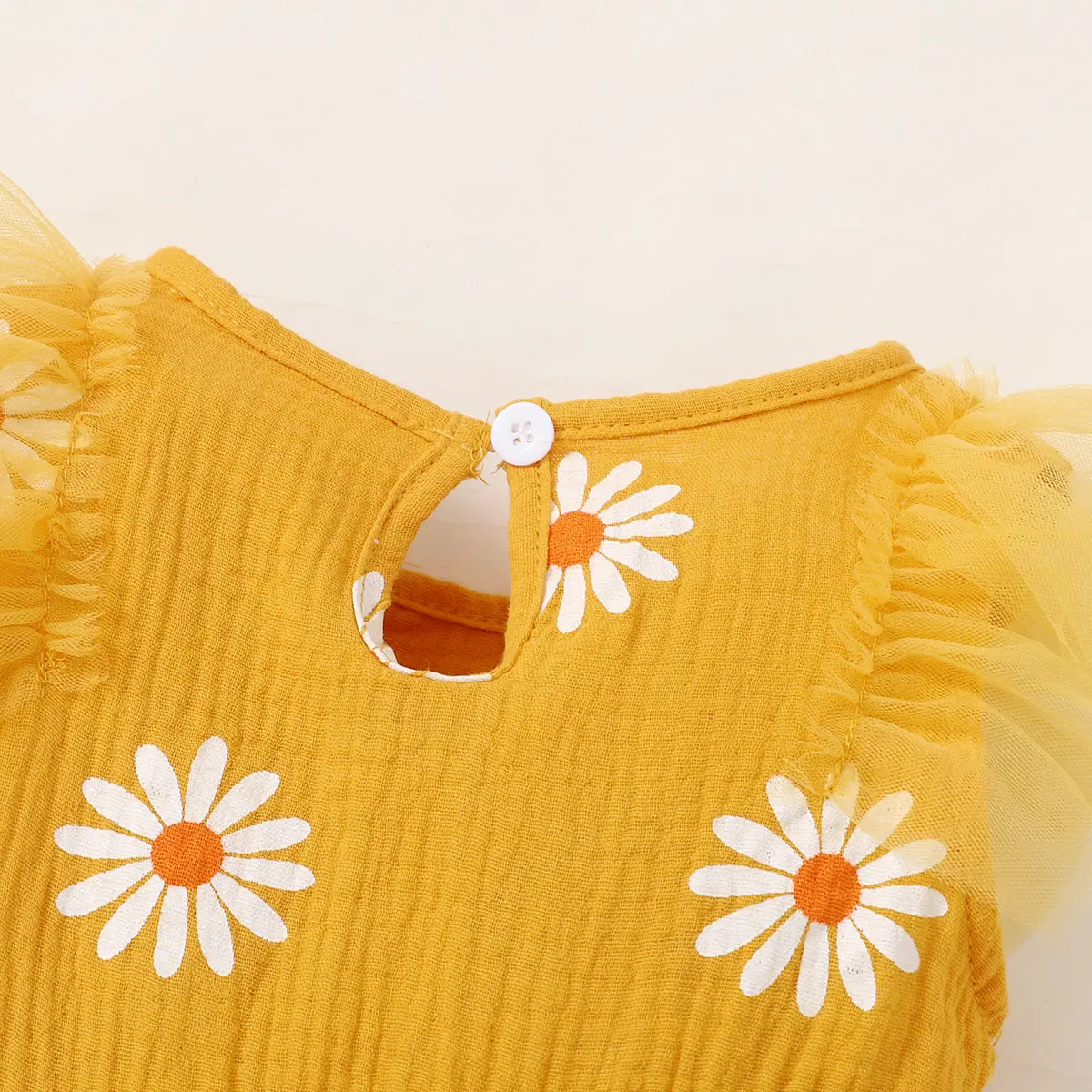 Toddler Girl's Summer Dress Small Daisy Sleeveless Tulle Holiday Party Princess DressSuitable for Cute Girls Aged 1-5 Years