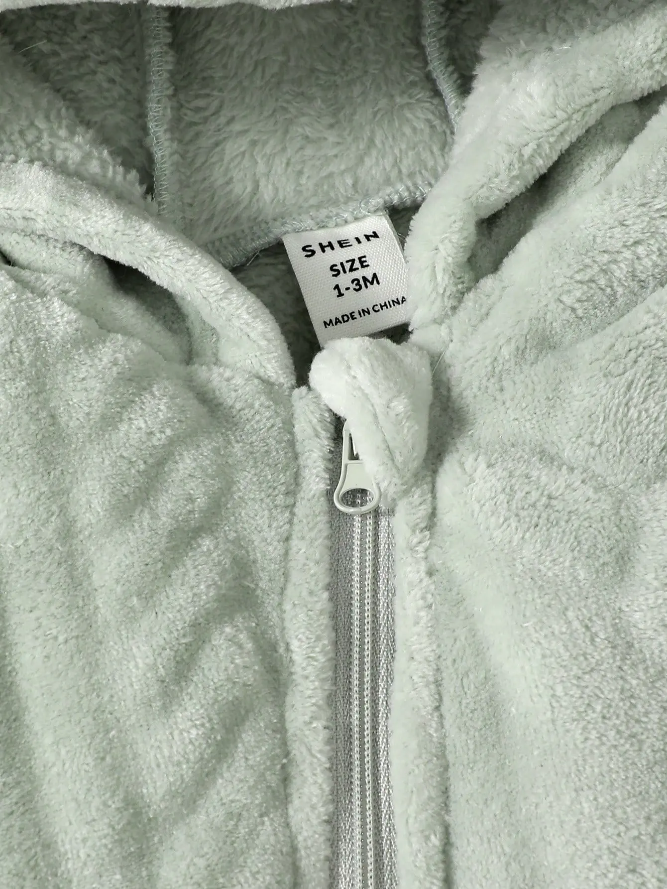 Newborn Baby Boy Autumn and winter Plush Jumpsuit Hooded Long sleeved Zipper Jumpsuit suitable for Male babies aged 0-18 Months
