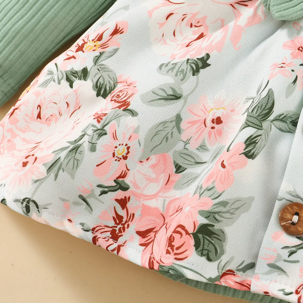 0-18 Months Newborn Baby Girl Clothes Baby Flower Romper Dress Long Sleeves Bodysuit+Headband Infant Girl 2PCS Cute Costume