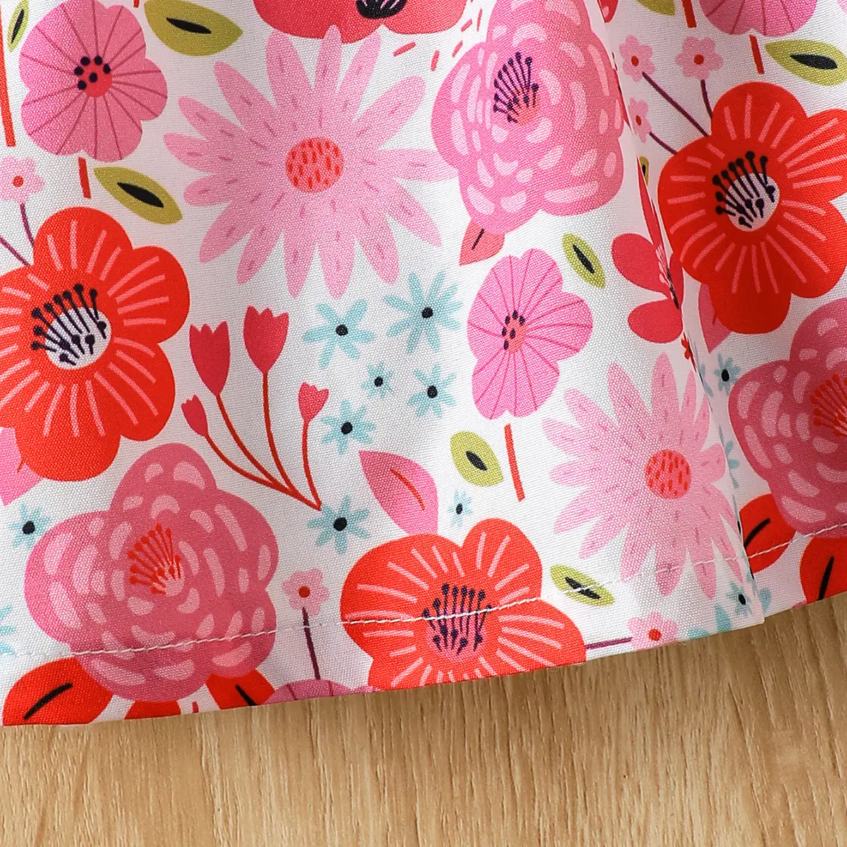 Baby Girl Summer Dress Strap Beautiful Printed Strap Dress+Hat Two Piece Set for 0-3 Year Old Baby Girl Beach Vacation Dress