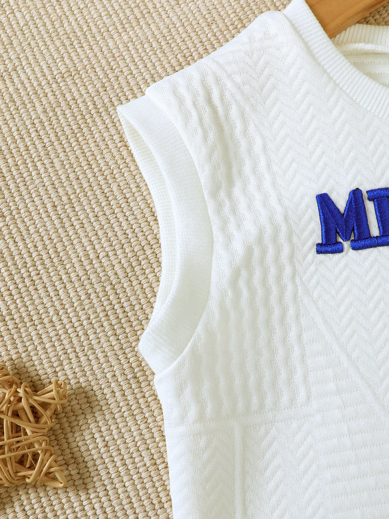 2Pcs Male Baby Sports Style White Letter Sleeveless+Shorts Set 0-4 Year Old Boys Summer Casual Set for Handsome little Boy