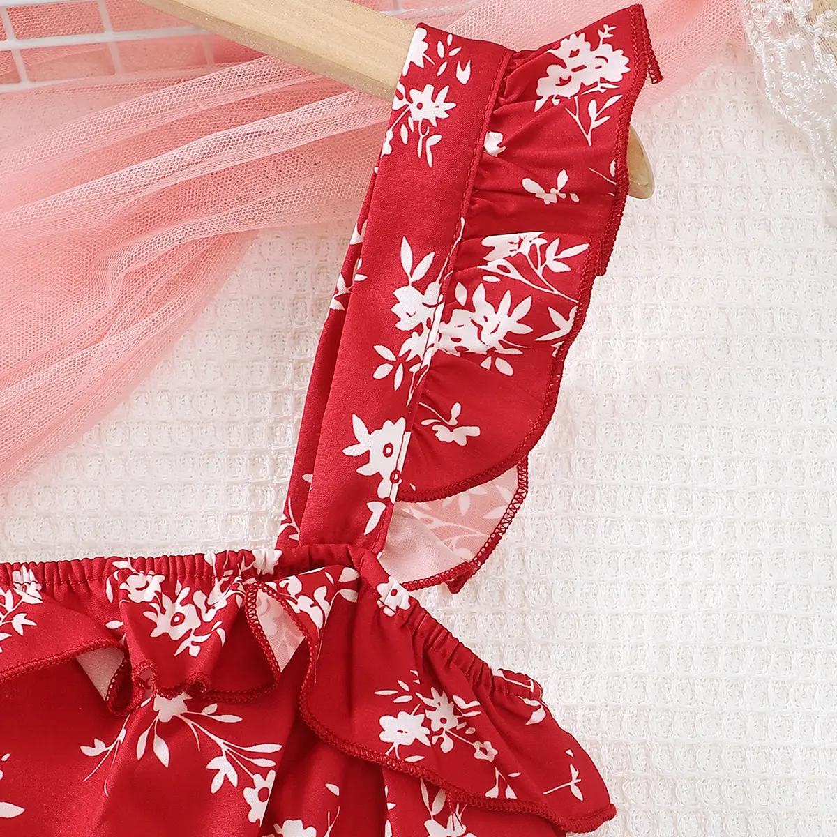 8-12 Year old Girls' Summer Dress with Pleated Printed Suspender Dress, Children's Clothing, Girls' Fashionable Casual Dress