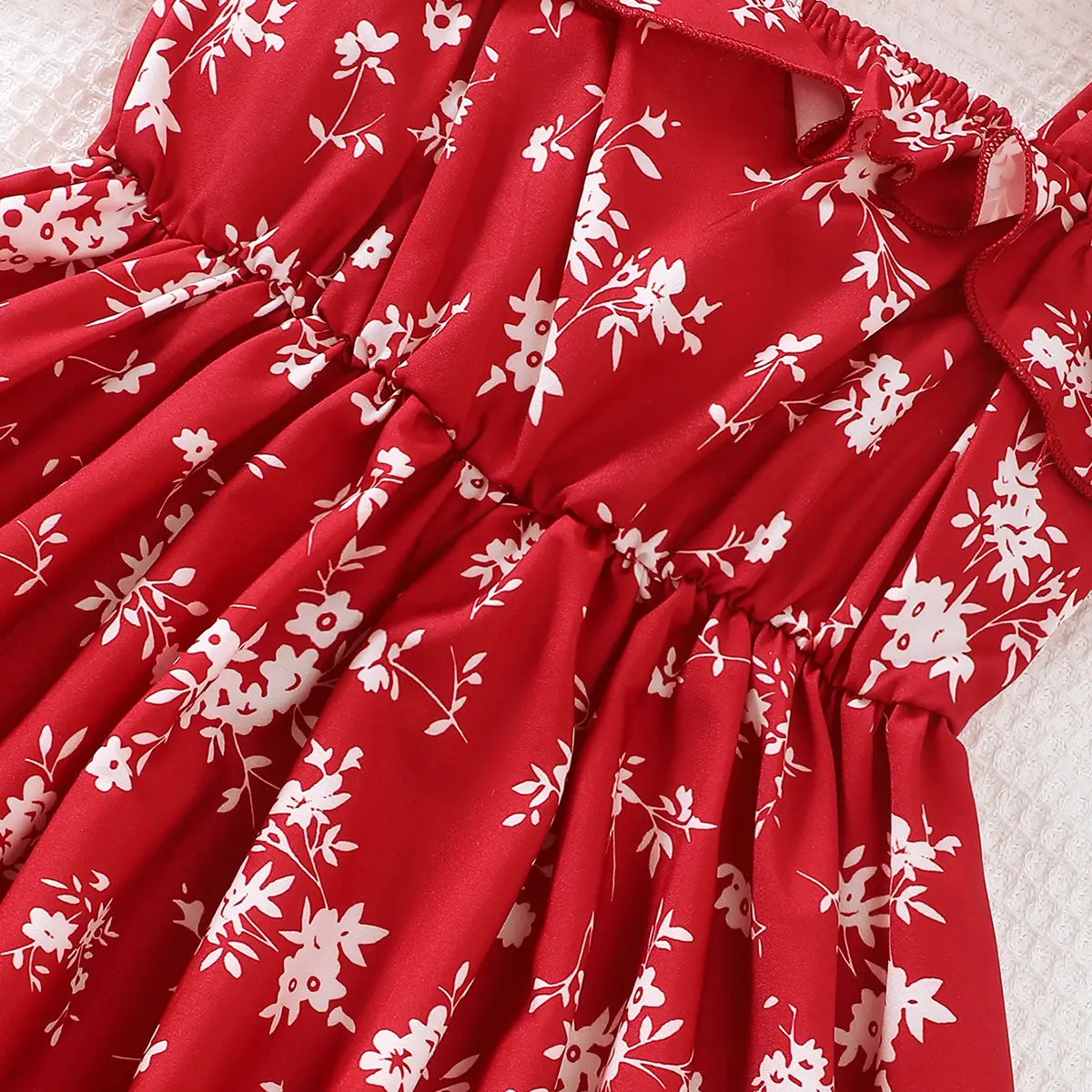 8-12 Year old Girls' Summer Dress with Pleated Printed Suspender Dress, Children's Clothing, Girls' Fashionable Casual Dress