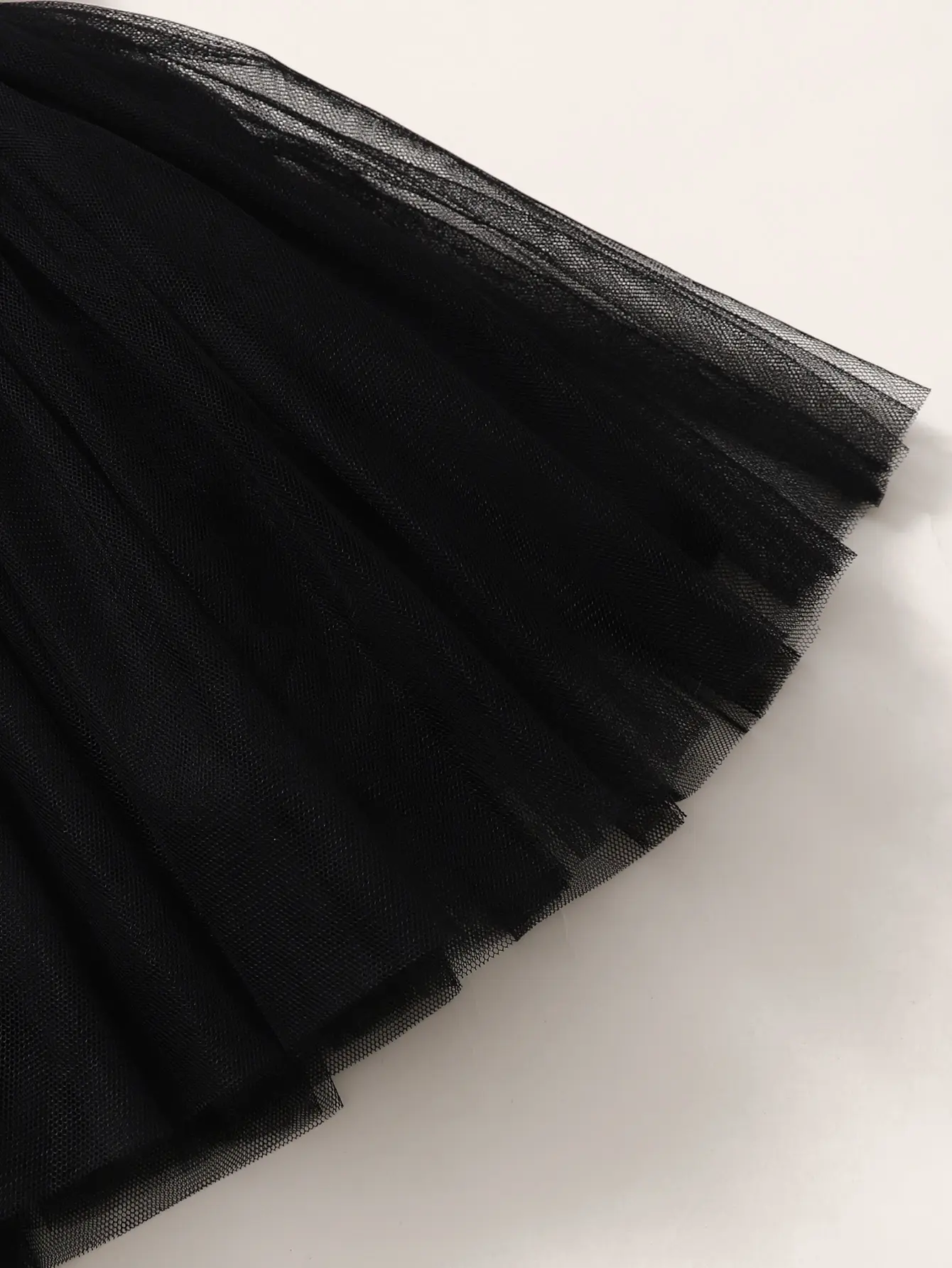 2Pcs Children Girl Set Bow Top Black Tulle Puff Skirt Fashion Set  for 1-6 Year Old Girls' Summer Birthday Party Set